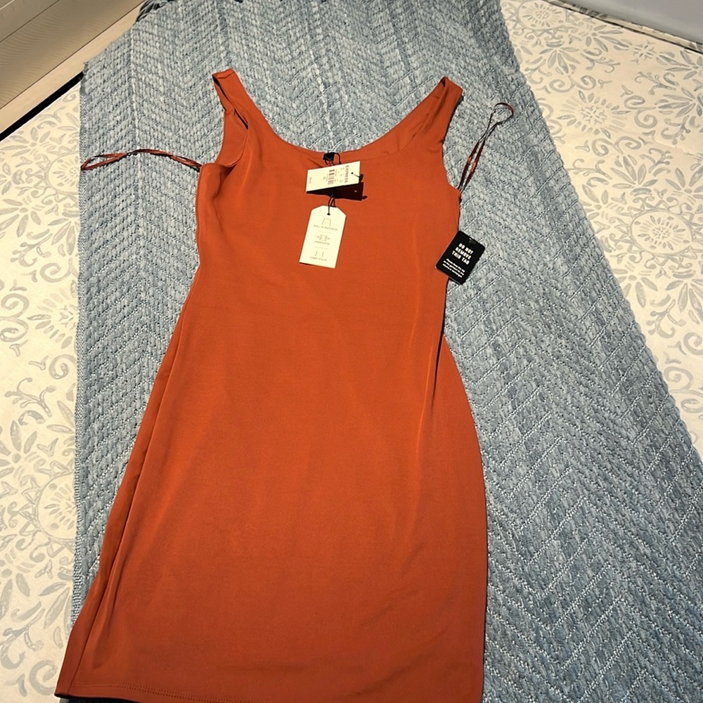 Express xs bodycon copper dress never